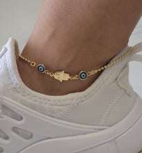 Load image into Gallery viewer, Hamsa Anklet