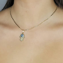 Load image into Gallery viewer, Hamsa Blue Eye Pendant