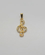 Load image into Gallery viewer, Stone Treble Clef Pendant