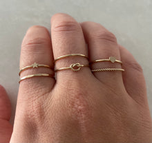 Load image into Gallery viewer, Ruby Heart Knot Stacking Ring
