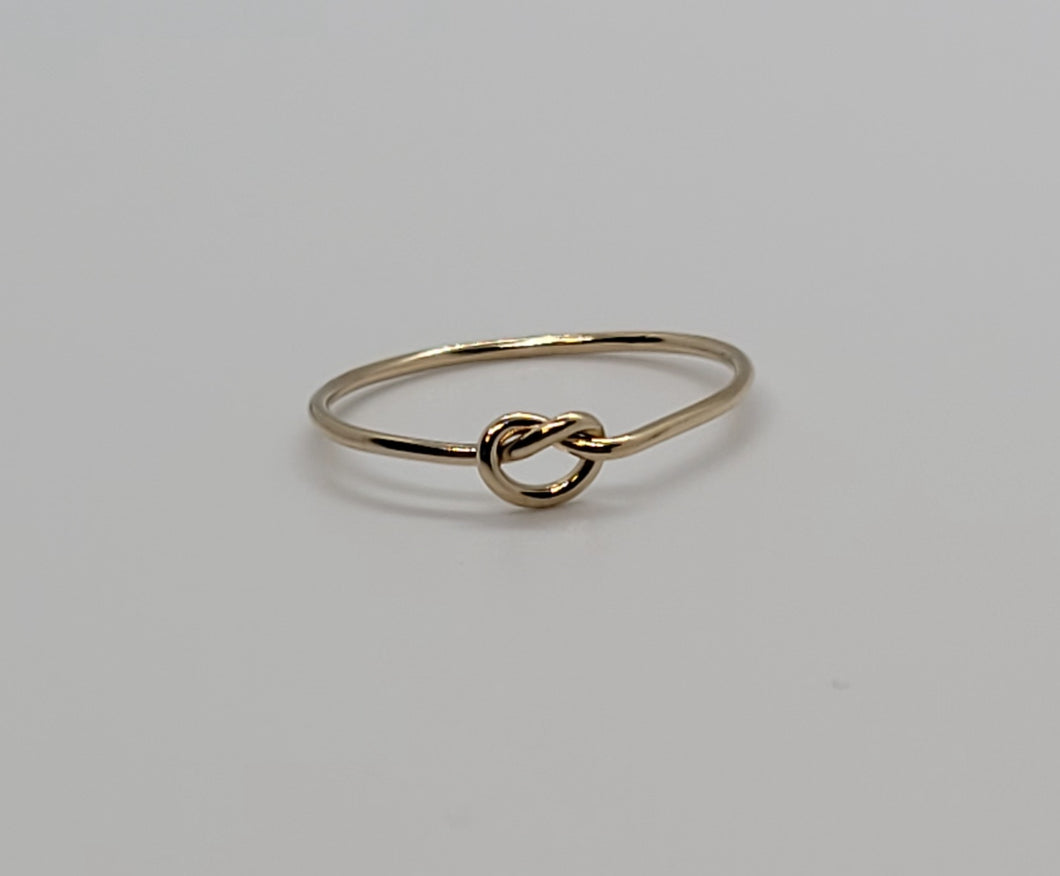 Ruby Heart Knot Stacking Ring