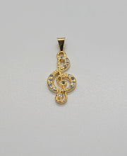 Load image into Gallery viewer, Stone Treble Clef Pendant
